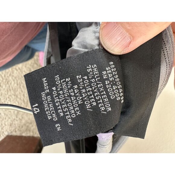 NWT Attention Womens Gray Skirt 14 pencil vintage Zipper button Polyester stripe - Picture 7 of 9